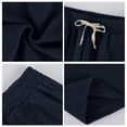 thumbnail image 5 of Dwelliawo Corduroy Shorts for Men 2026 Summer Casual Elastic Waist Drawstring Workout Gym Beach Vacation Shorts with Pockets Navy XL, 5 of 6