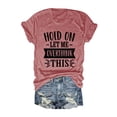 thumbnail image 4 of XIAOCHA Sarcastic Letter Print T Shirt for Women Soft Crew Neck Errands Daily Wear Tees, 4 of 4