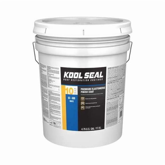 Kool Seal Elastomeric Roof Coating, 4.75 gal, Pail, White KS0063600-20