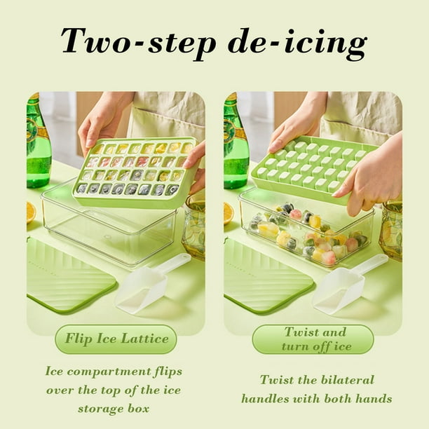 Wzzjkit Ice Lattice Home Ice Making Ice Storage Box Plastic Press