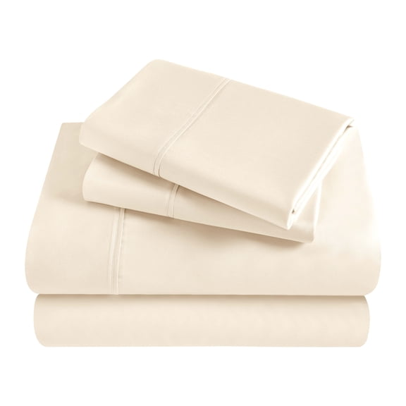 Superior Egyptian Cotton 300 Thread Count Bed Sheet Set, California King, Ivory