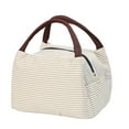 thumbnail image 1 of Portable Bento Bag Thermal Lunch Storage for Work and School – Striped Pattern Insulated for Food Drinks and Snacks, 1 of 7