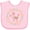 AD-Pink, variant on Inktastic Llama Rose Flower Wreath Girls Baby Bib