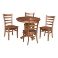 thumbnail image 5 of International Concepts 36" Round Solid Wood Extension Table with 4 Dining Chairs, 5 of 5