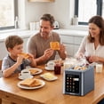 thumbnail image 3 of Mecity 2 Slice Smart Touchscreen Toaster, Stainless Steel Wide Slot Toaster with Auto Lift& Shut Off, Memory Function, Digital Bread Toaster for Bagels, 850W, 3 of 9