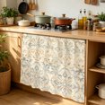 thumbnail image 6 of Bohemian Floral Cabinet Curtain 35"Wx35"L, Dustproof Under Sink Skirt with Self Adhesive Tape, Vintage Gradient European Line Cabinet Curtain Cover for Kitchen Sink, Bathroom Vanity, Laundry Room, 6 of 9
