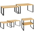 thumbnail image 3 of Kitchen Cabinet Shelf Organizer, Set of 2 Kitchen Counter Shelves E tendable Stackable Countertop Organizers Metal and Bamboo Counter Shelf Organizer - -, 3 of 8