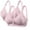 #1_Pink, variant on 2 Packes Womens Floral Trim Bra Seamless Front Closure Bralettes Support Push-Up Non-Slip Anti-Sagging Seamless Brassiere Adjustable Lace-Up Underwear Everyday Bras