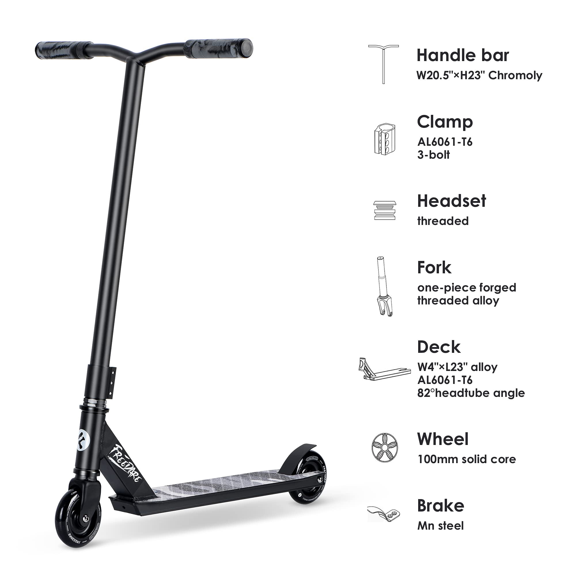 FREEDARE JB-1 Complete Pro Stunt Scooter for Teens, Adults, Boys