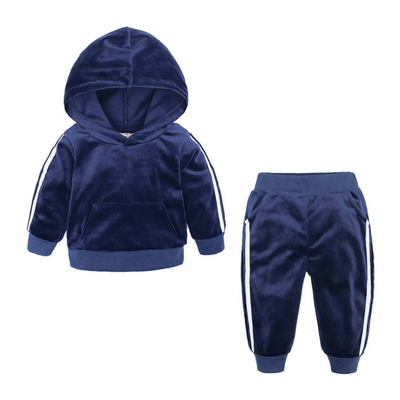jovati Bambin Bébé Jinsirong Tissus Manteau Pantalon 2pcs/set Enfants Pull pour les Garçons Filles