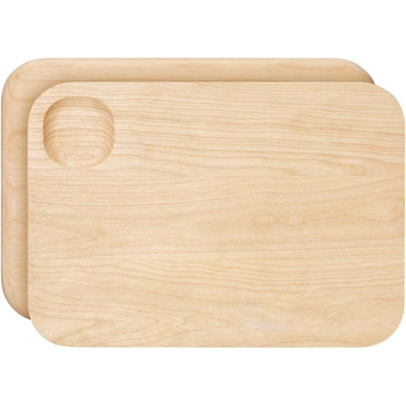 CHTER Cutting Board - Small (10 x 7”) - Double Sided Wood Cutting Board - Made From FSC-Certified Birch Wood - Food-Safe Mineral Oil & Wax Finish