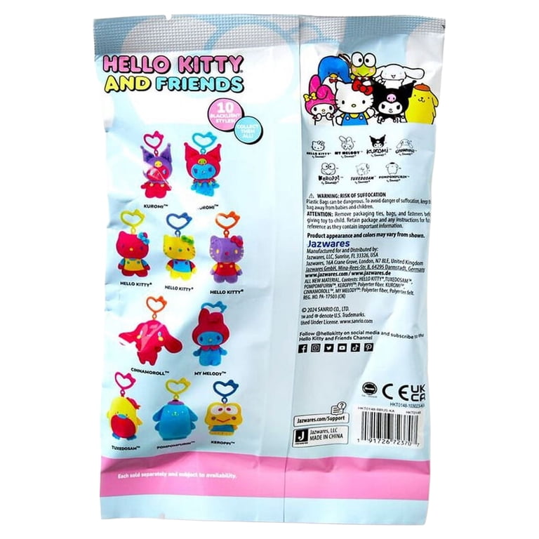 公*o様 Hello Kitty ストラップ2個セット Sanrio Blacklight Clip-On Plush Mystery Pack - Walmart.com