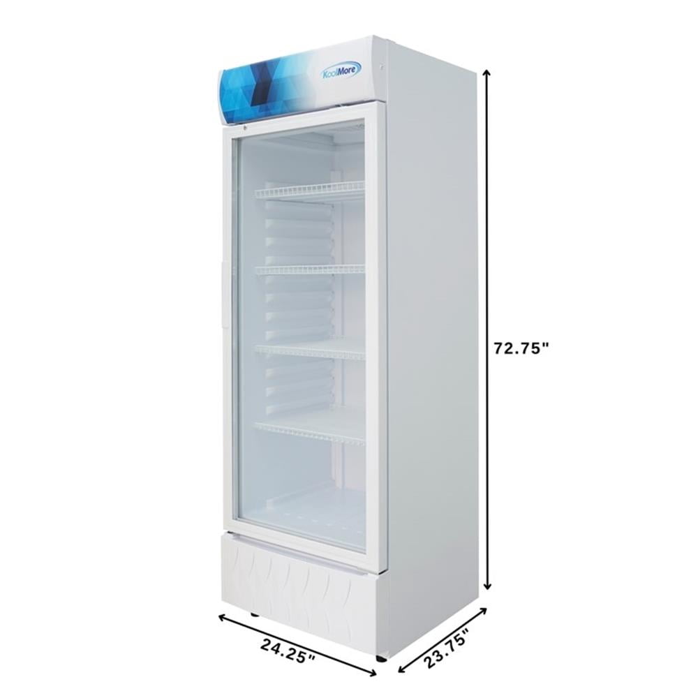 Pemberly Row 24" One-Door Merchandiser Refrigerator in White 12 cu. ft.