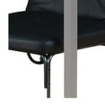 thumbnail image 2 of Adjustable Metal Futon Faux Leather Upholstered Tufted Detail&Casters in Black, 2 of 3