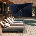 thumbnail image 2 of FLAME&SHADE 6.5 x 10 ft Rectangular Outdoor Market Patio Table Umbrella with Tilt, Navy Blue, 2 of 7