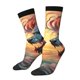 thumbnail image 1 of Balery Colorful Wave Dragon Head Calcetas Largas con Estampado para Hombre y Mujer – Suaves y Transpirables, Talla Única (US 5-11), 1 of 6