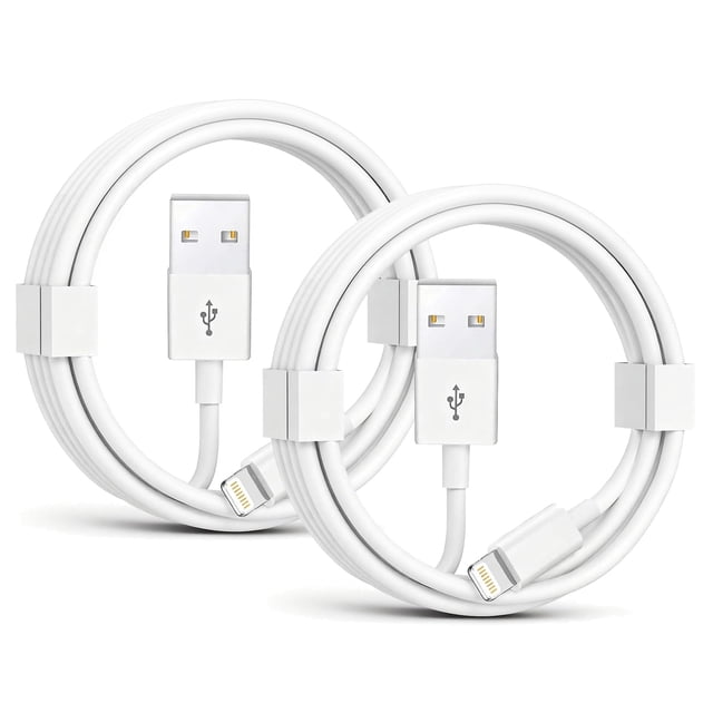 Cable iKeloah Lightning a USB de 1 m, certificado MFi, paquete de 2