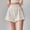 White, variant on Womens Athletic Shorts Solid Color Lightweight Elastic Waist Running Shorts for Active Sports with Pleated Black
