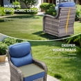 thumbnail image 6 of Jentlehouse Outdoor Patio Furniture Set,Outdoor Swivel Rocker Chair with Ottomans & Side Table,Rattan Conversation Set for Balcony Garden Porch, 6 of 12