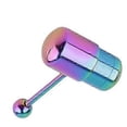 thumbnail image 2 of 1Pc Cool Vibrating Barbell Tongue Rings Bars Piercing Stainless Steel Body Jewelry, 2 of 5