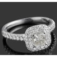 thumbnail image 2 of HeartsAndYou 1.19ct Radiant Cut Moissanite Engagement Ring for Women Double Halo 18k White Gold Over Silver, 2 of 7
