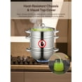 thumbnail image 6 of FOHERE 11Qt Steam Juicer Extractor for Canning with Glass Lid, Hose, Clamp for Juice, Jams Silver, 6 of 8