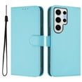 thumbnail image 2 of Compatible with Samsung Galaxy S21 Ultra Wallet Case with RFID Blocking Credit Card Holder, PU Leather Folio Flip Kickstand Protective Shockproof Anti-fall Phone Case Cover Women Men,Skyblue, 2 of 12