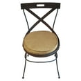 thumbnail image 2 of 16 IN Round 3 IN Thick Plush Velvet Chair Pad Seat Cushion with handle for Bar Stool/Kitchen/Dining Room Chair/Stadium Seat/Portable (Camel Brown, 1), 2 of 6