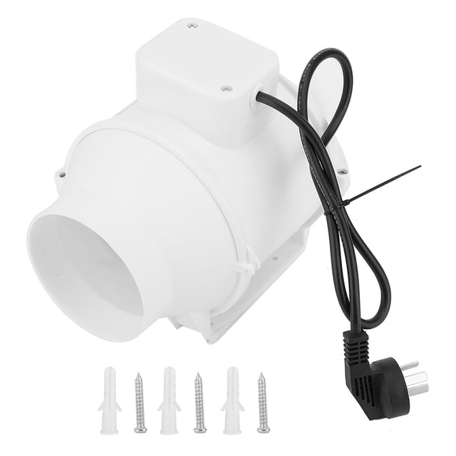 5 Inch Quiet Exhaust Inline Duct Fan for Hydroponics Grow Tent Ventilation AU Plug Single Speed