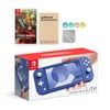 Nintendo Switch Lite Blue with Hyrule Warriors: Age of Calamity and Mytrix Accessories NS Game Disc Bundle Best Holiday Gift