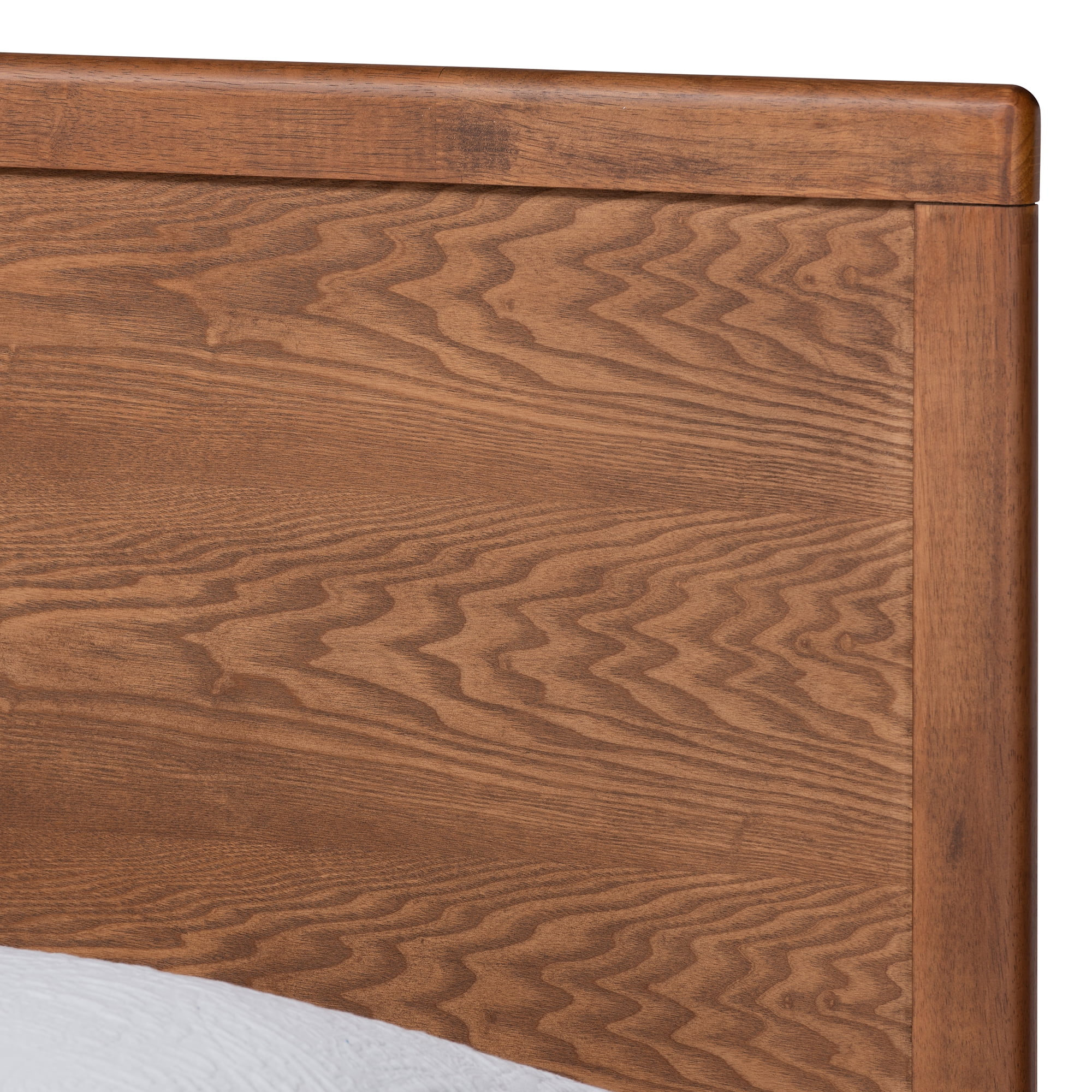 Baxton Studio Hiro Modern Engineered Wood Platform Bed, Twin, Walnut Brown