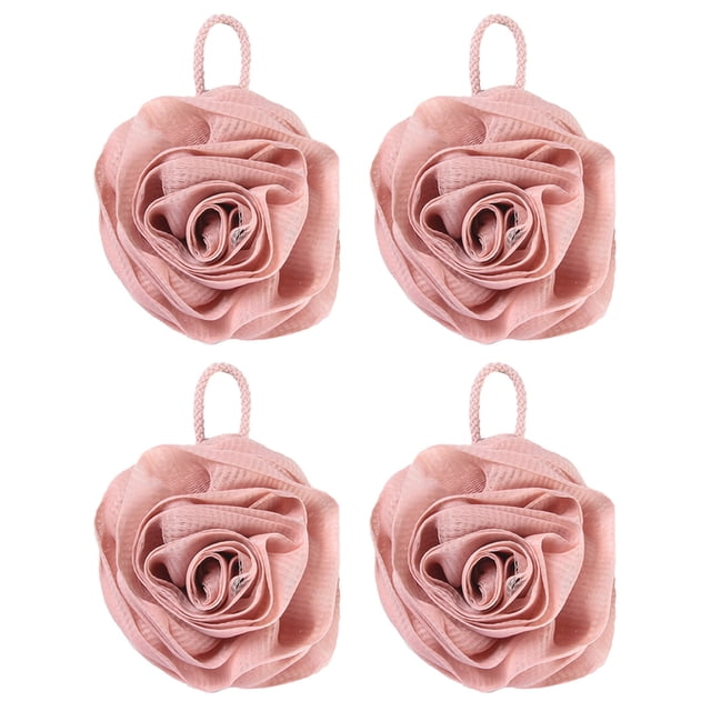 4 bolas de baño con forma de roseta. Hermosas bolas de baño con forma de flor de baño.
