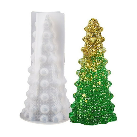 DIY Christmas Tree Night Light Ornaments Mold Epoxy Resin Molds for Jewelry Silicone Mould Table Home Decorations Crafts