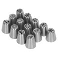 thumbnail image 3 of 13PCS Christmas Flower Frosting Tips Nozzles, Stainless Steel Russian Piping Tips Set, DIY Christmas Frosting Icing Tips Cake Decorating Kit With Snowflakes, Christmas Trees,, 3 of 8