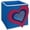 Heart, variant on SystemBuild Children's Playroom Kids Toys Organizing 11" x 11" Character Fabric Drawer/Storage Bin (Heart)