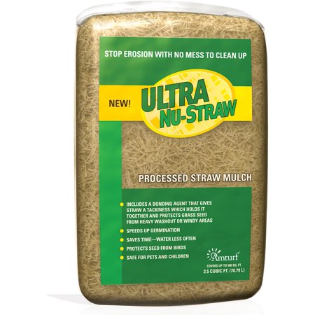 Nu-Straw Mulch, Tan, 2.5 cu. Ft. bag