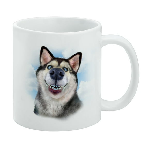 Siberian Husky Dog Selfie White Mug