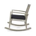 thumbnail image 3 of Champlain Outdoor Modern Acacia Wood Rocking Chairs with Water-Resistant Cushions, 3 of 5