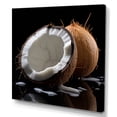 thumbnail image 2 of Designart "Coconut Contrast In Midnight Black" Fruits Wall Decor, 2 of 7