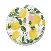 Thirstystone "Lemons On The Vine" Single Absorbent Stone Car Coaster