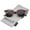 Burgundy-Gold / Smoke, variant on Unisex Premium Half Frame Metal Rivets Horn Rimmed Sunglasses 50mm (Yellow-Gold / Lavender) - 50mm