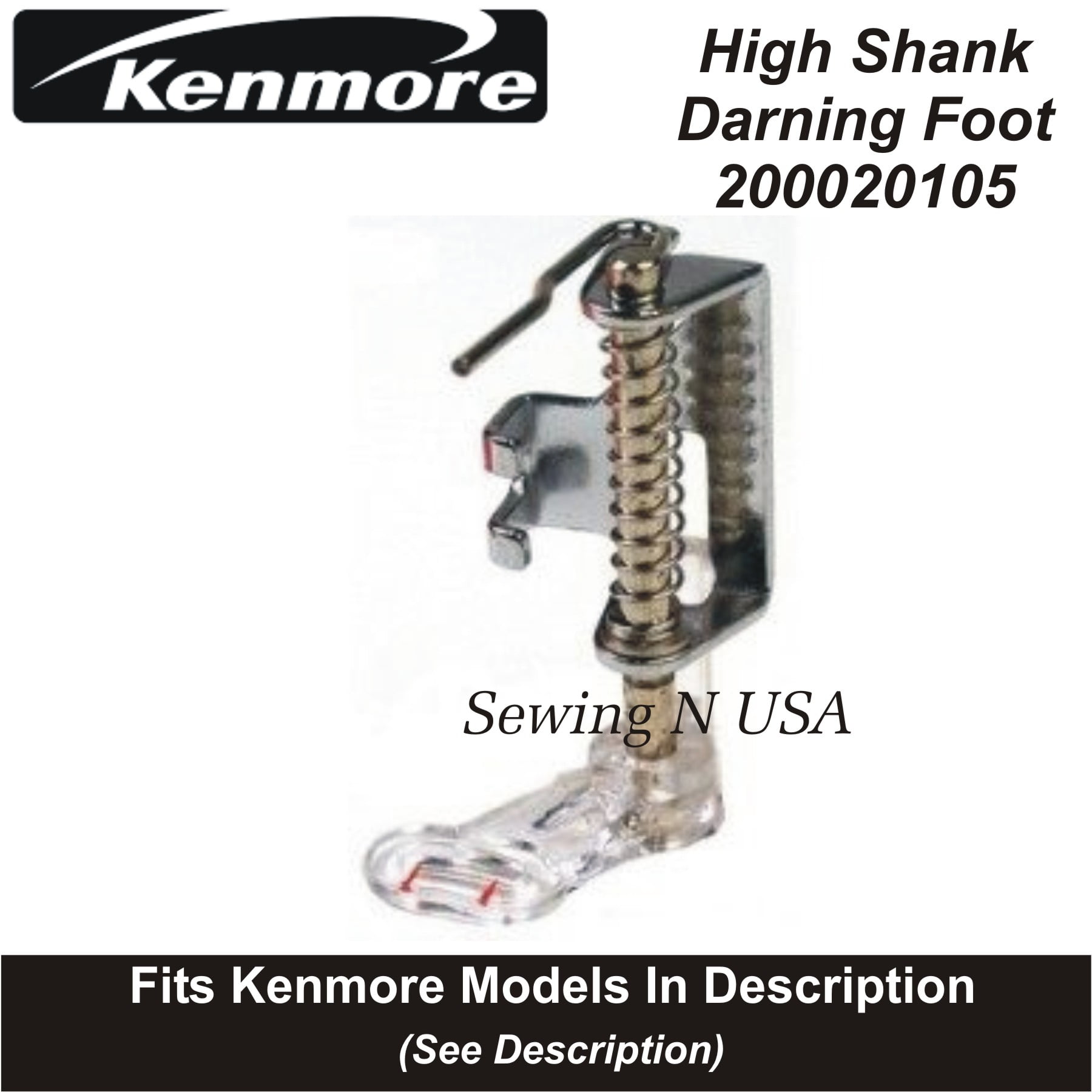 Kenmore Low Shank Walking Foot 10449-J Fits Models In Description