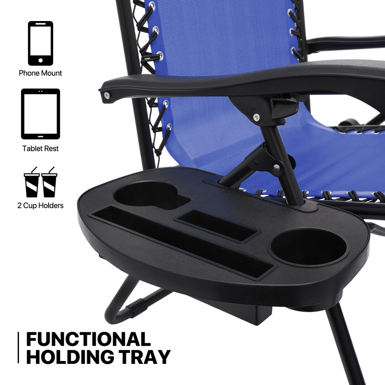 MoNiBloom Outdoor Lounge Chairs Set of 2 Adjustable Patio Beach