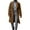 Brown, variant on Mens Double Breasted Trench Coat Notched Lapel Mid Long Peacoat Classic Casual Fall Winter Business Work Overcoat with Pockets