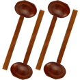 thumbnail image 1 of Cucharas de madera 4 piezas Cucharas de tortuga Cucharas de servir de madera natural con mango largo para gachas Sopa Ramen Olla caliente Restaurante Cocina Marrón JAMW Sencillez, 1 of 5