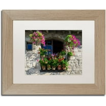 Trademark Fine Art "Window Dressing" Canvas Art by Michael Blanchette Photography White Matte, Birch Frame