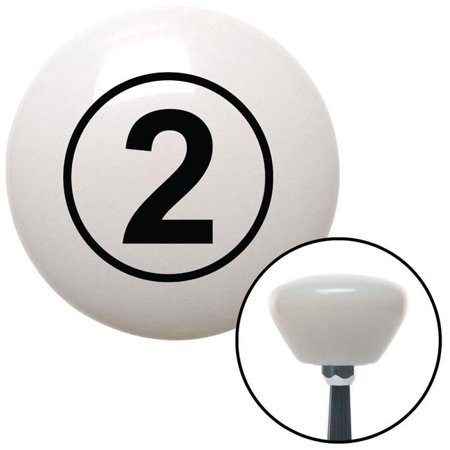 American Shifter Black Ball No. 2 White Retro Shift Knob with M16 x 1.5 Insert Shifter Auto Manual Brody