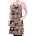 thumbnail image 5 of Pioneer Flower Floral Print Pattern Apron for Women and Men, Cotton Linen Waterproof with Pockets, Adjustable, 33x27 Inch for Kitchen, Gardening, BBQ, Salon, 5 of 6
