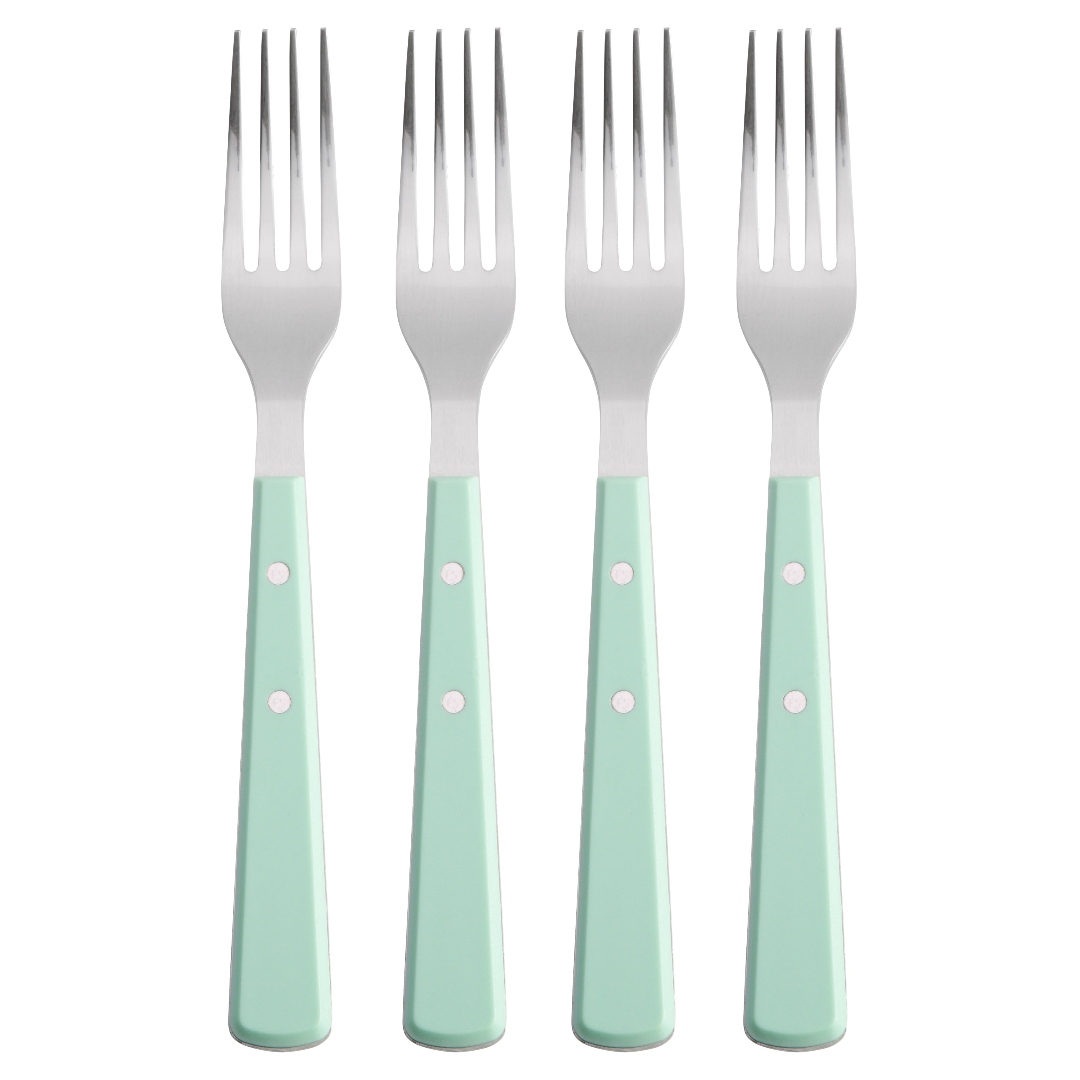 Martha Stewart Everyday Steffi Burg 16-Piece Martha Blue Stainless Steel Flatware Set
