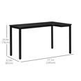 thumbnail image 3 of HOMCOM L-Shaped Desk 57" Corner Computer Desk with Cable Management Black, 3 of 10